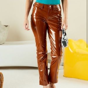 SIMON MILLER PATENT PANTS BROWN NWOT